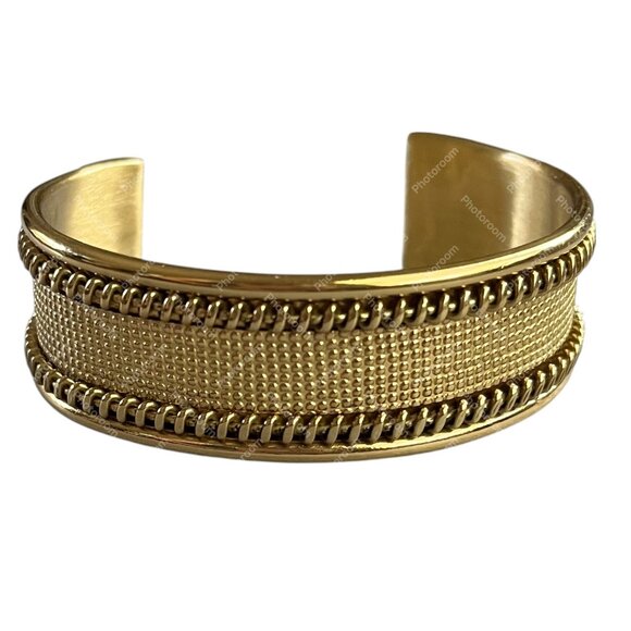 Rustic Cuff Brass Textured Cuff Bracelet NWOT 3/4" - Picture 1 of 2